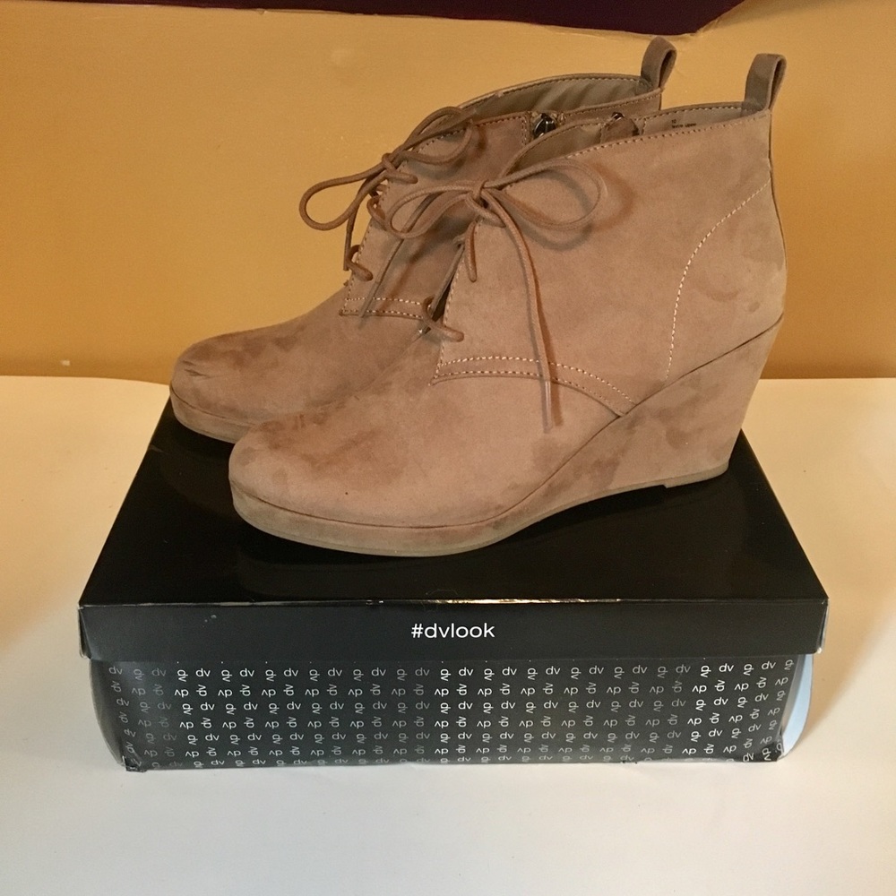 Tan Lace Up Booties